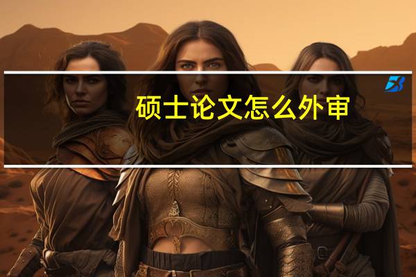硕士论文怎么外审