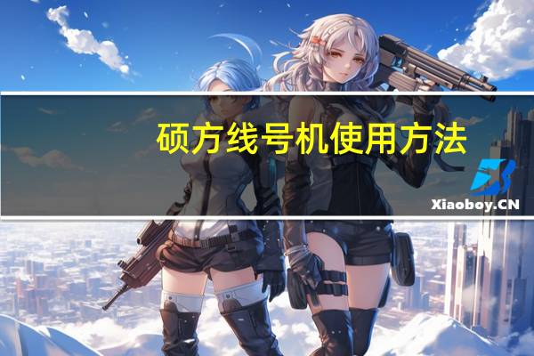 硕方线号机使用方法