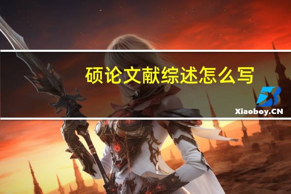 硕论文献综述怎么写