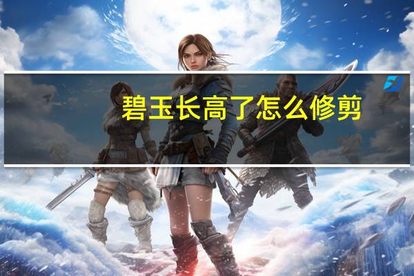 碧玉长高了怎么修剪