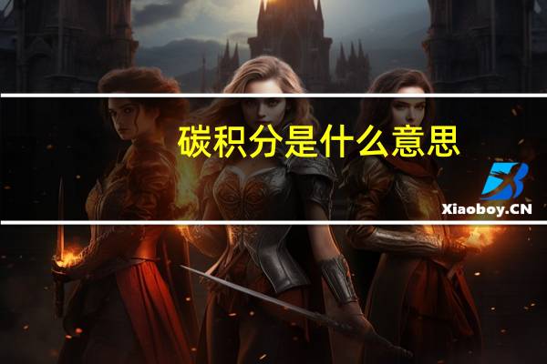 碳积分是什么意思