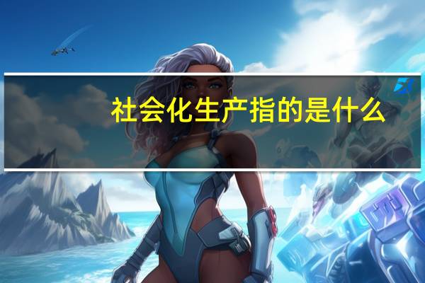 社会化生产指的是什么