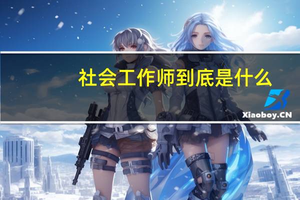 社会工作师到底是什么