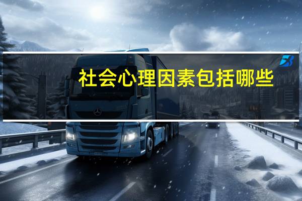 社会心理因素包括哪些