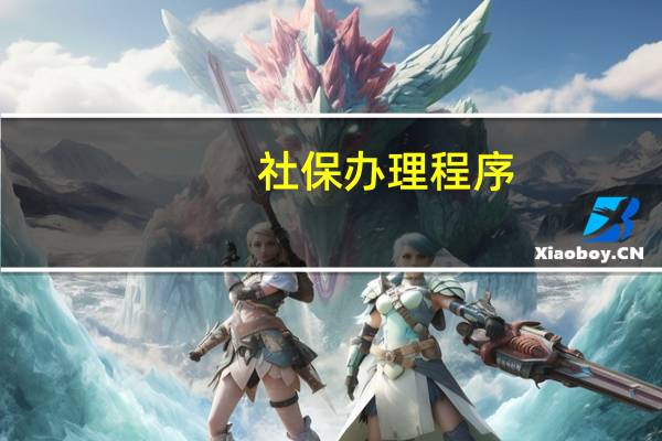 社保办理程序