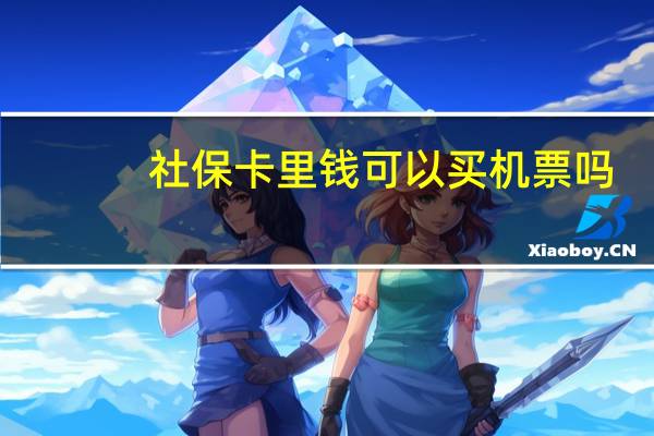 社保卡里钱可以买机票吗
