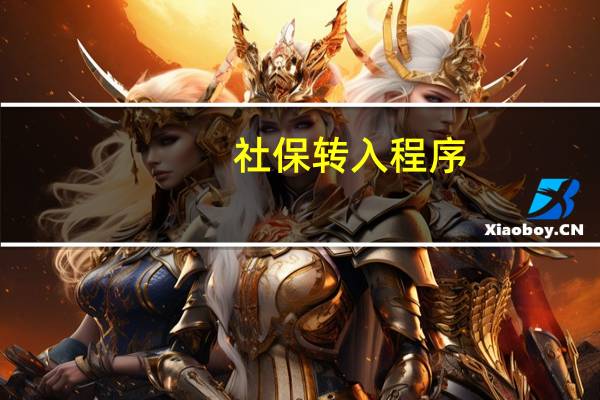 社保转入程序