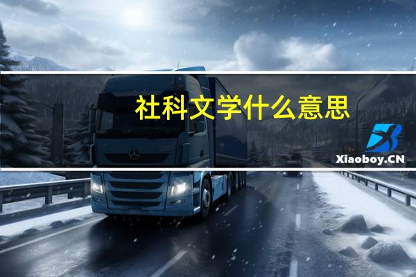社科文学什么意思