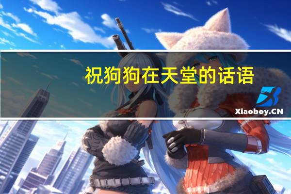 祝狗狗在天堂的话语