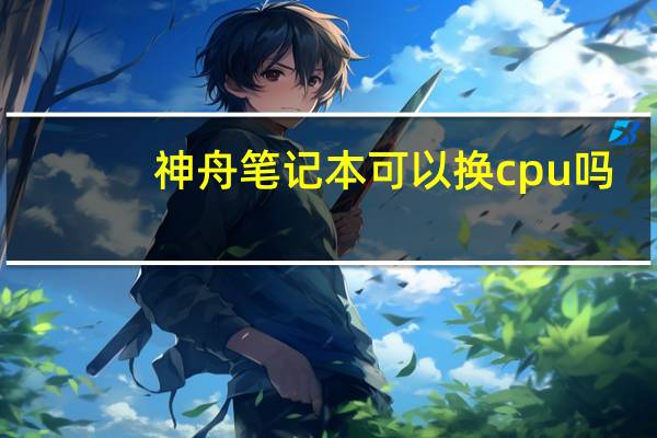 神舟笔记本可以换cpu吗