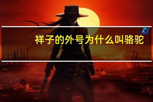 祥子的外号为什么叫骆驼