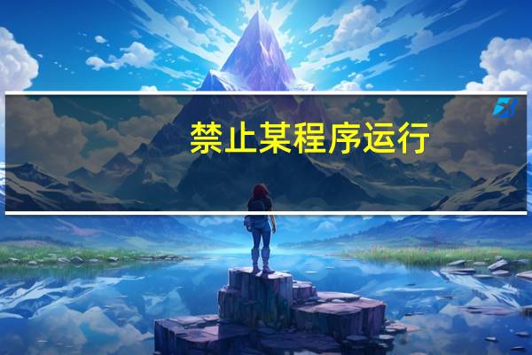 禁止某程序运行
