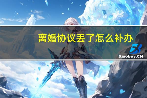 离婚协议丢了怎么补办