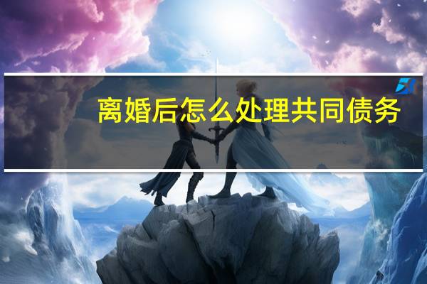 离婚后怎么处理共同债务
