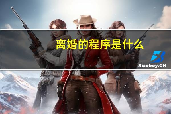 离婚的程序是什么