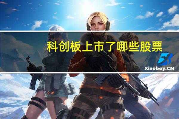 科创板上市了哪些股票