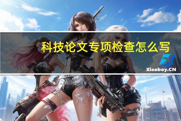 科技论文专项检查怎么写