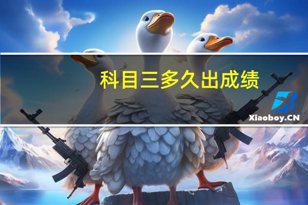 科目三多久出成绩