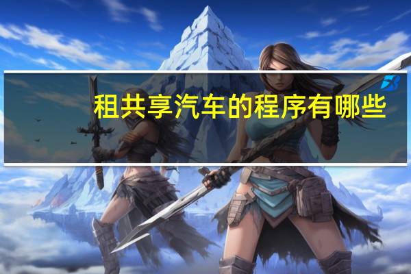 租共享汽车的程序有哪些