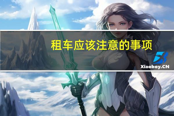 租车应该注意的事项