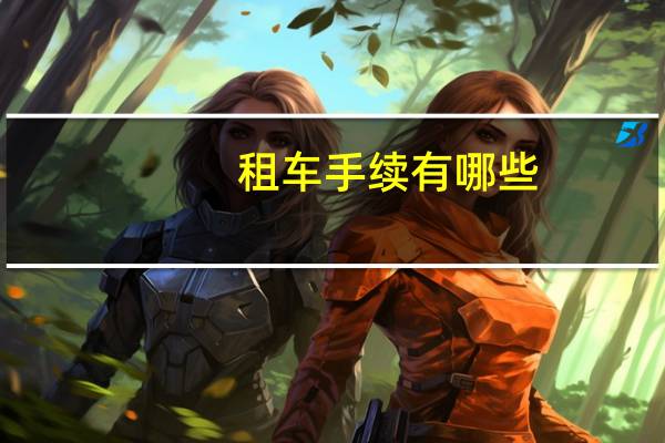 租车手续有哪些