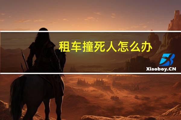 租车撞死人怎么办