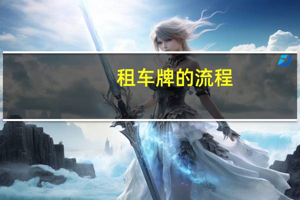租车牌的流程