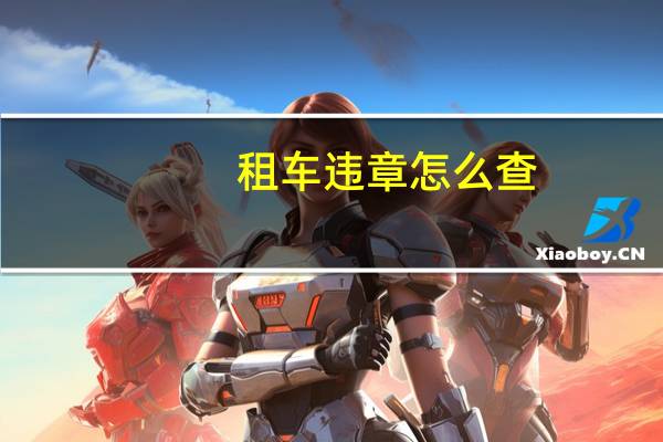 租车违章怎么查
