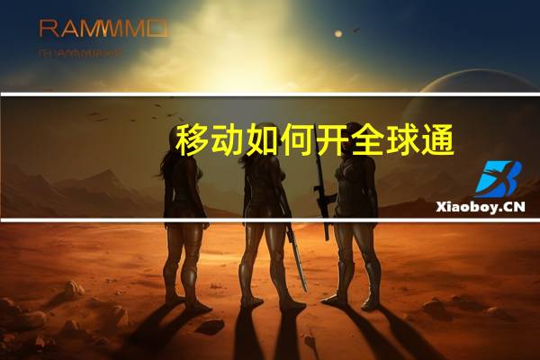 移动如何开全球通