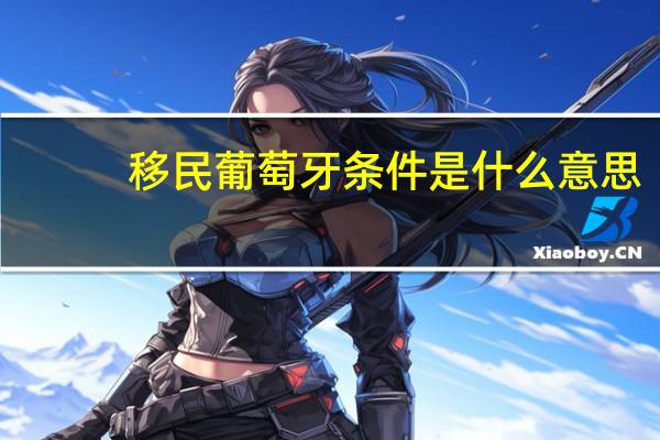 移民葡萄牙条件是什么意思