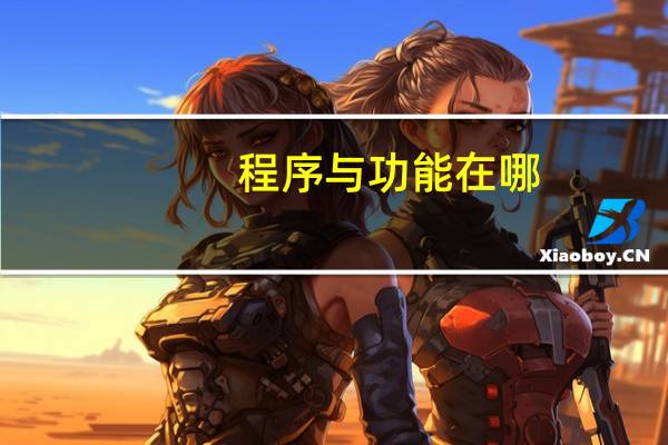 程序与功能在哪