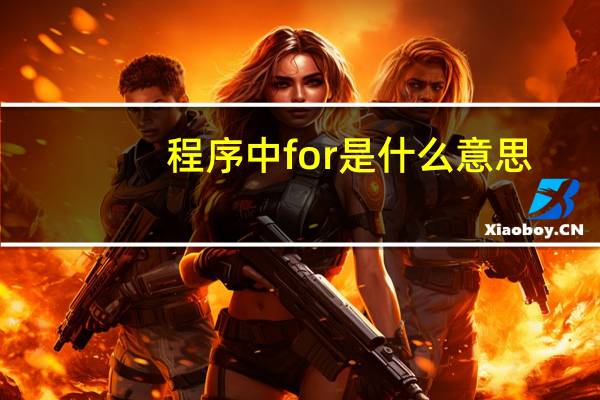 程序中for是什么意思