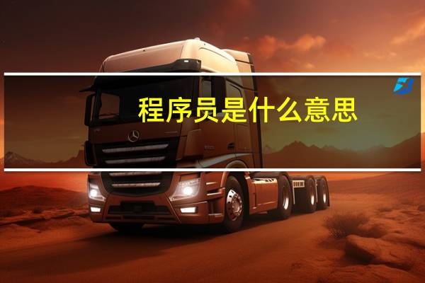 程序员是什么意思