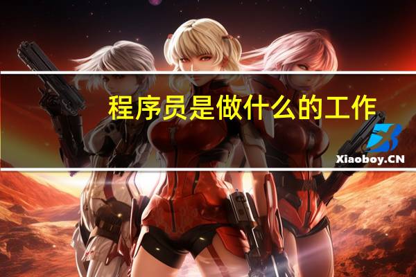 程序员是做什么的工作