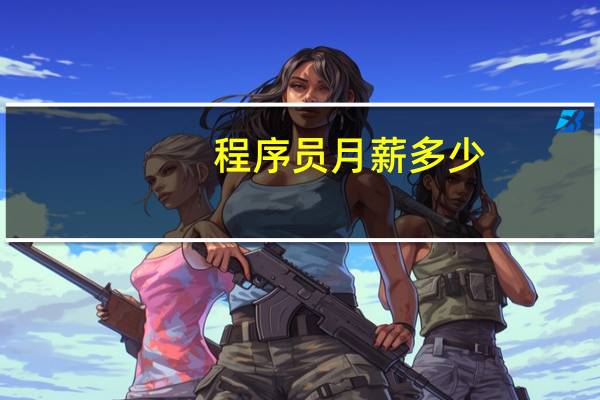 程序员月薪多少
