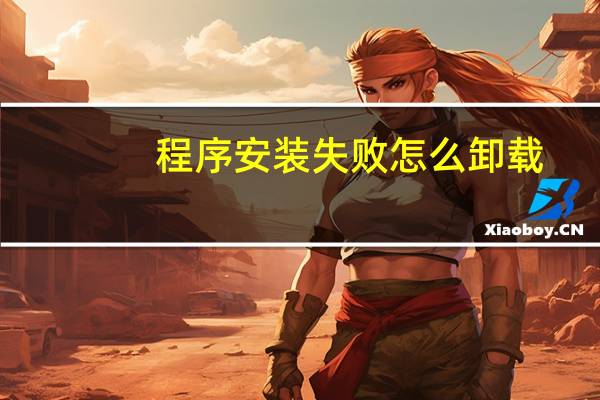 程序安装失败怎么卸载