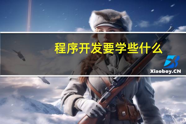 程序开发要学些什么