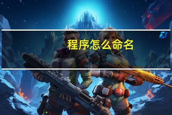 程序怎么命名