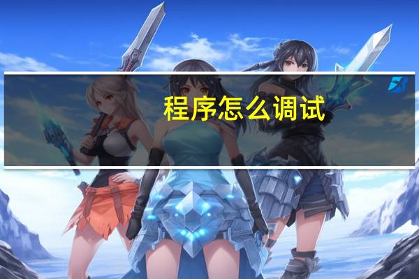 程序怎么调试