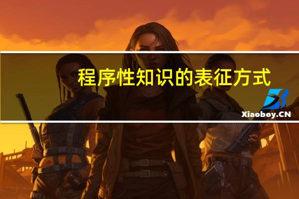程序性知识的表征方式