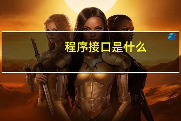 程序接口是什么