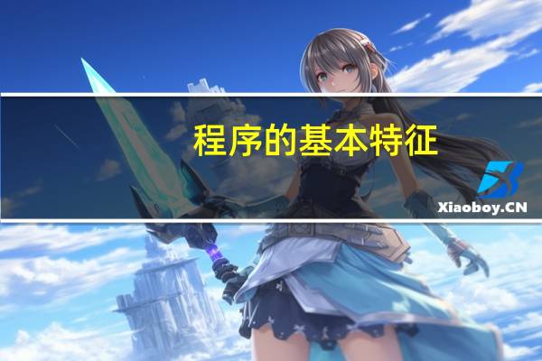 程序的基本特征
