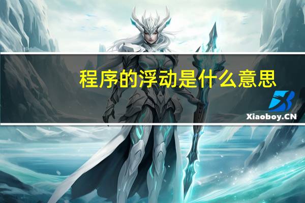 程序的浮动是什么意思