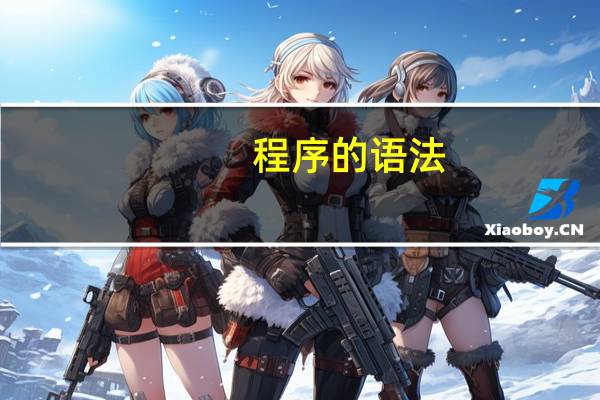 程序的语法