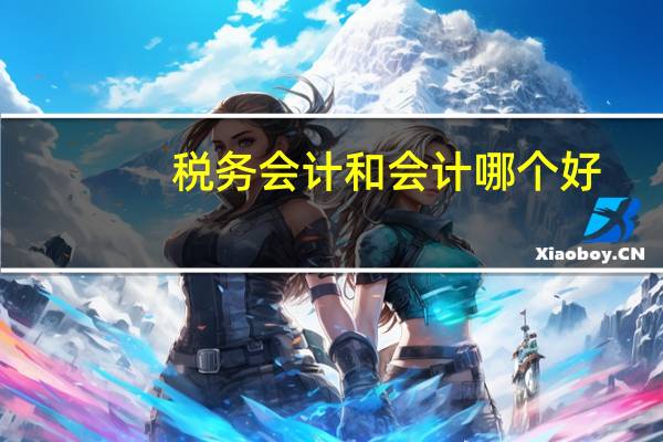 税务会计和会计哪个好