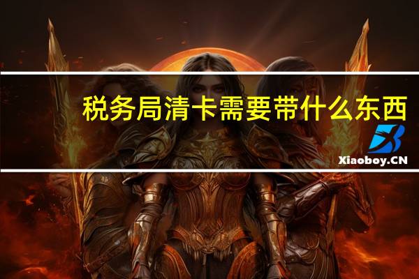 税务局清卡需要带什么东西