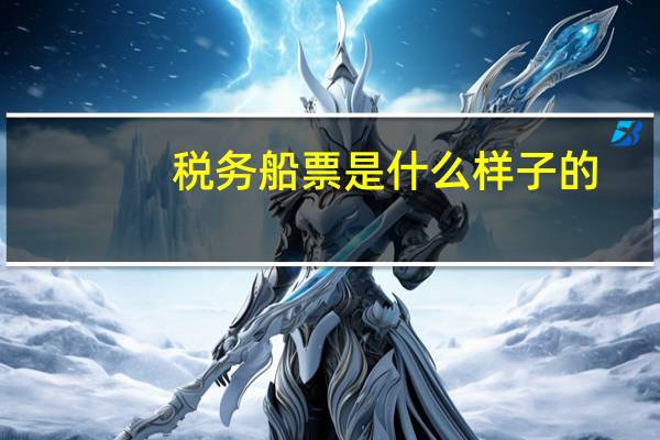 税务船票是什么样子的