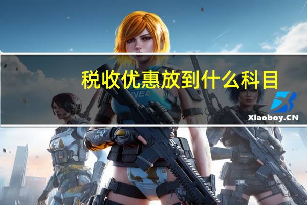 税收优惠放到什么科目