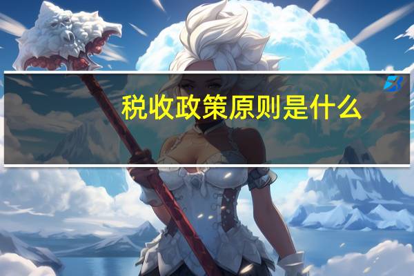 税收政策原则是什么