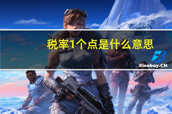 税率1个点是什么意思